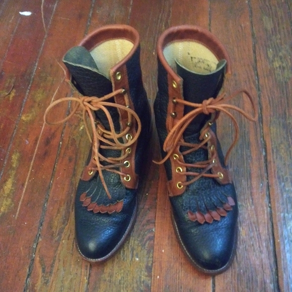 Justin Boots Shoes - Justin Kiltie Boots in Pebbled Leather